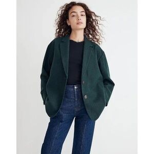 Madewell Green The Brushed Oversized Dorset Blazer Size M #2065
